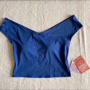 Kortni Jeane Forever Blue Off the Shoulder Top